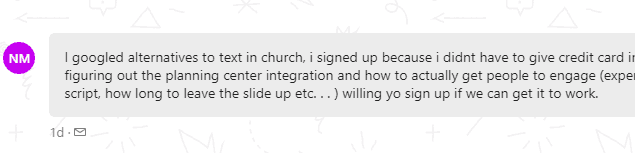 Googled alternatives to Text in Church. Found PastorsLine